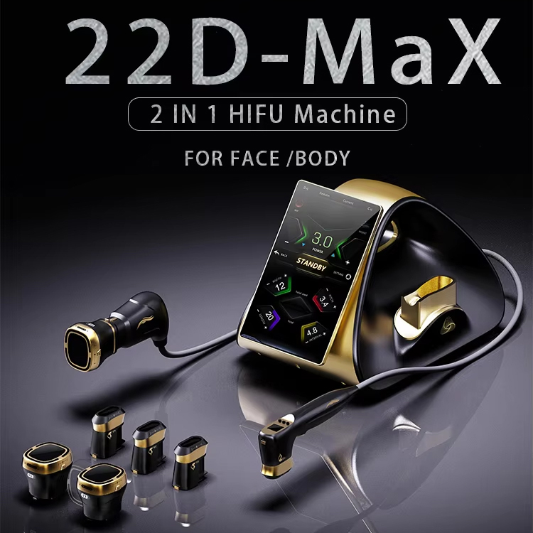Beauty Salon Gold TT 22D MAX Ultrasound Multi-row HIFU Skin Firming Anti-aging High Intensity Focused Ultrasound Lipo RF Body Slimming Face Lift Machi