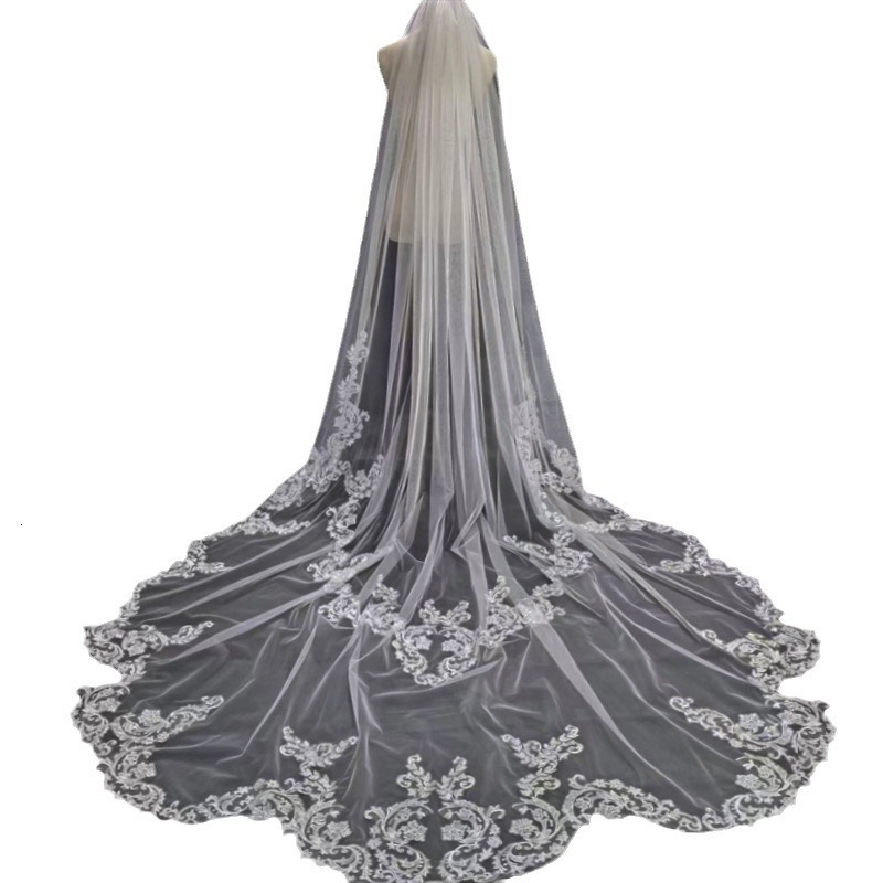 New Headcloth Tail 3-meter Headcloth Wedding Dress Accessories 5-meter Cathedral Headcloth