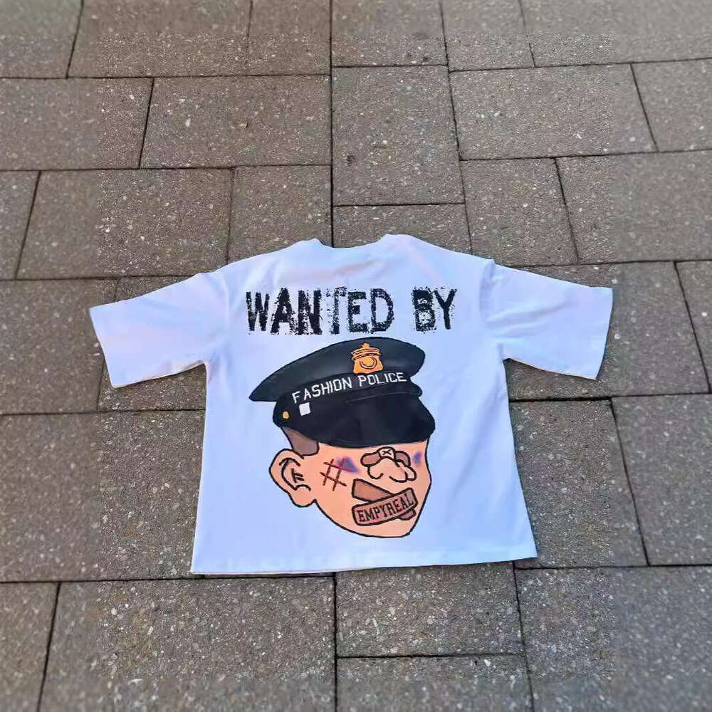 American street round neck pullover cotton loose fitting unisex summer cartoon anime 3D pattern top