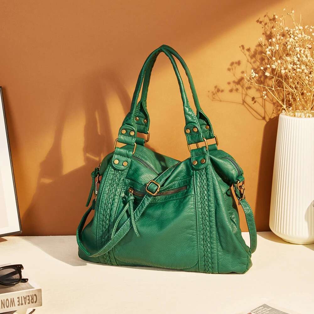Annmouler Large Capacity Washed Leather Hobo Bags Women Roomy Handbags With Crossbody Strap Best Gift Women, For Her
