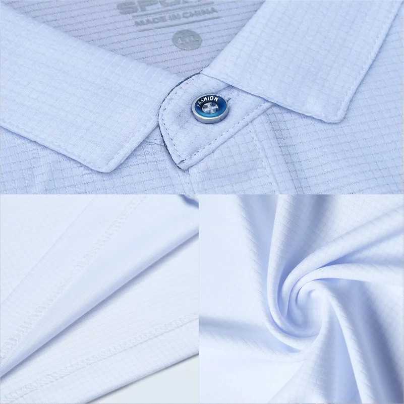 Summer quick drying short sleeved polo shirt Golf company group breathable fitness collar sports shirt big button top M250113