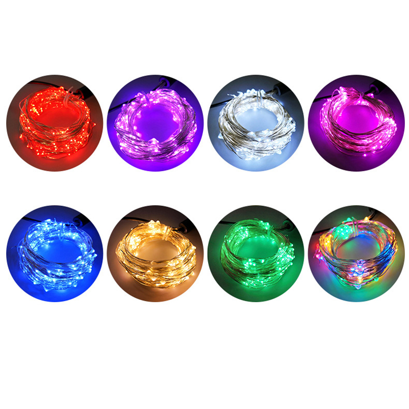 Cr2032 button battery box copper wire lamp string Ins baked firefly LED copper wire Christmas manufacturers