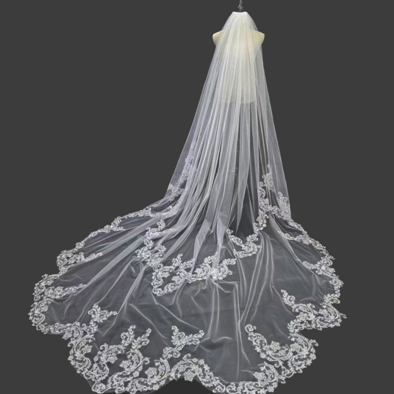 New Headcloth Tail 3-meter Headcloth Wedding Dress Accessories 5-meter Cathedral Headcloth