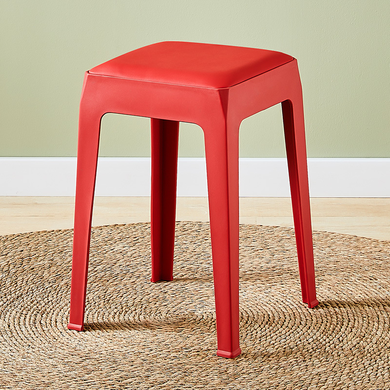 0127 Plastic stools can be stacked for home use, thickened round stools, dining chairs, square stools, restaurant guest spare stools