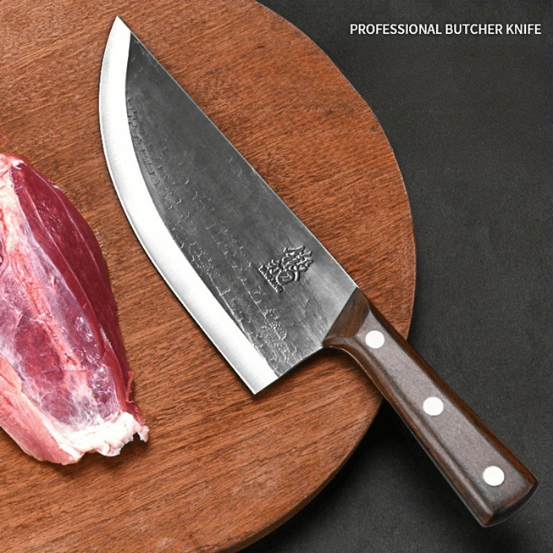 Boning Knife Butcher Knife For Meat Cutting Hand Forged High Carbon Steel Butcher Knife For BBQ Home Kitchen Cooking Camping 250110