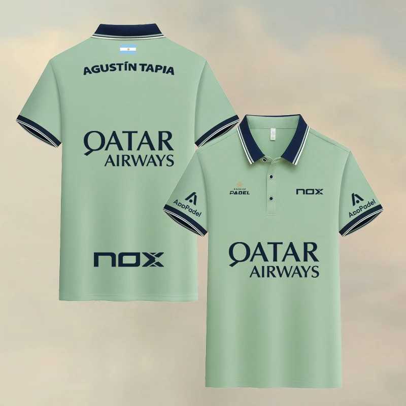 Padel Sports Elements Mens and Womens Breathable Business T-shirts Summer Comfortable Casual Short Sleeve Fashion Polo Shirt W250114
