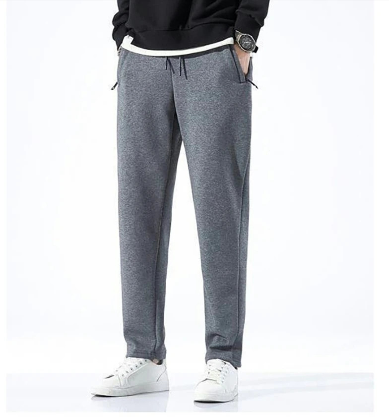 Spring and autumn casual pants men solid color fashion sports pants loose sweatpants straight pants plus size long pants 250113 - view 3