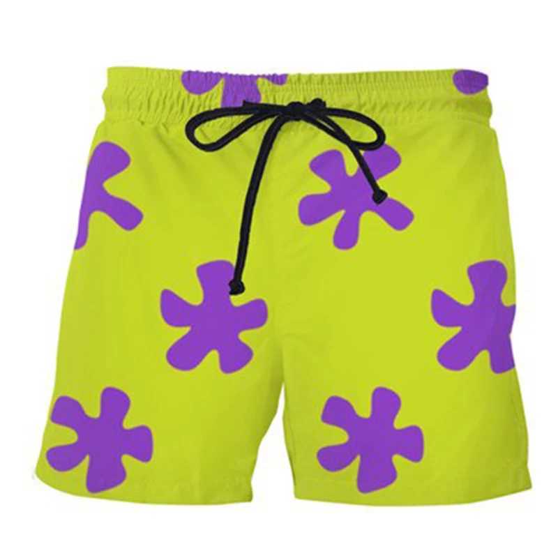 2024 Summer Mens Swimwear Shorts Print Beachwear Sexy Swim Trunk Men Swimsuit Surf Board Short Drawstring Trunk Quick Dry Short W250215
