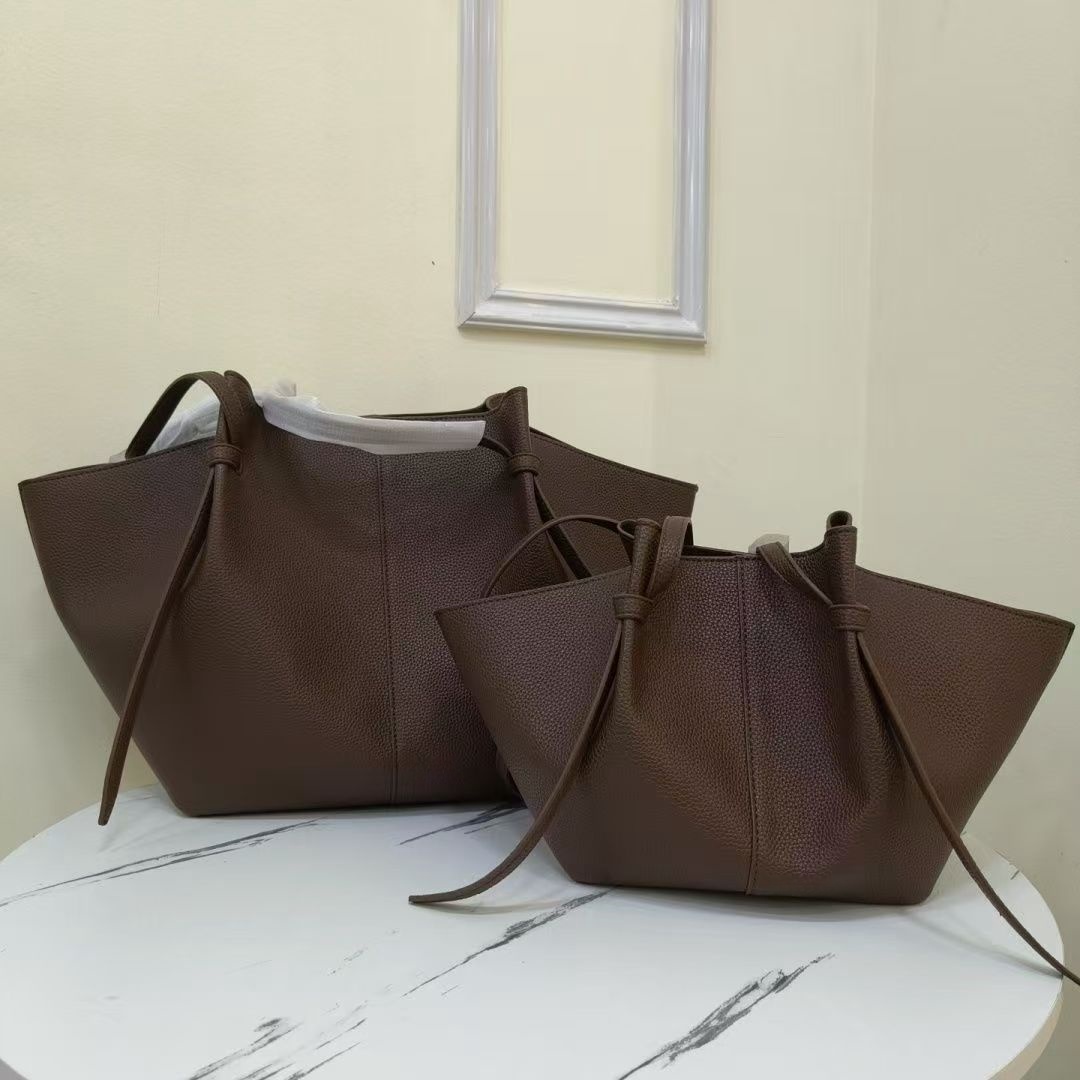 Drawstring 2024 YUZEFI Women's Shoulder Bag MOCHI Large Capacity Tote All-in-one Cowhide Hand Wing