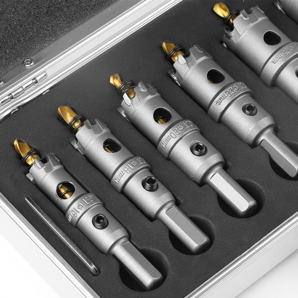 6pc 5A Carbide Tip TCT Drill Bit Hole Saw 16,18,20,22,25mm Drill Bit Set Hole Saw Cutter For Stainless Steel Metal Alloy - view 5