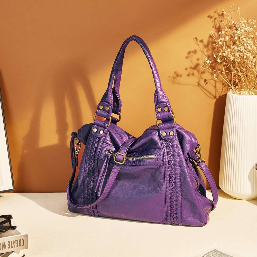 Annmouler Large Capacity Washed Leather Hobo Bags Women Roomy Handbags With Crossbody Strap Best Gift Women, For Her
