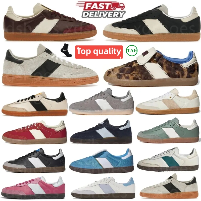 Designer Shoes Man Woman Sneakers Cloud White Core Black Gum Navy Cardboard Sier handballs Pony Leopard Vegan OG Sand Strata Sporty and rich Trainers