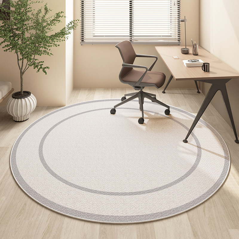 Home Round Living Room Carpet Floor Plain Sofa Coffee Table Mats H260226