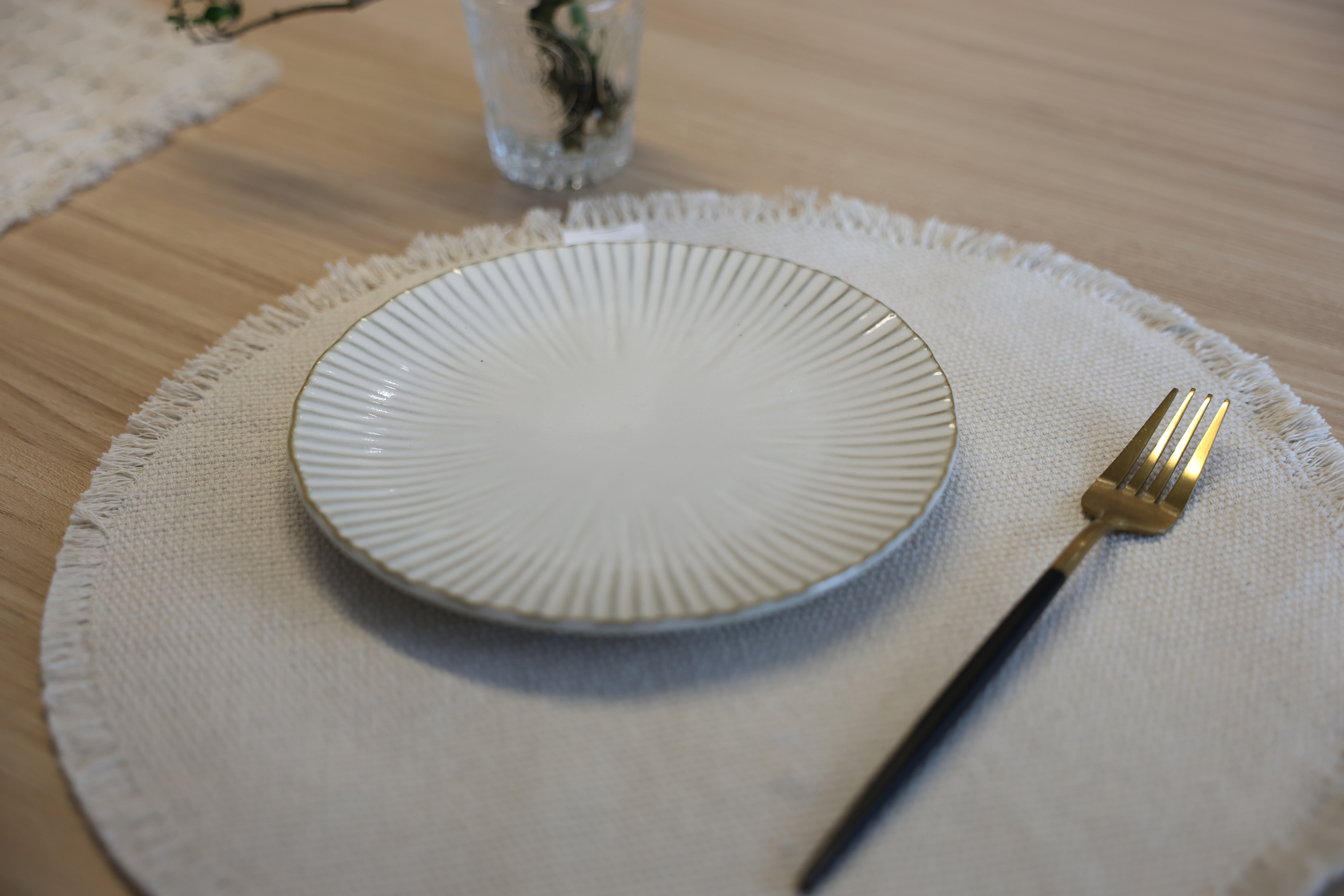 Handwoven Thick Cotton Table Mat for Dining Eco Friendly Handcrafted Heavyweight Cotton Kitchen Mat
