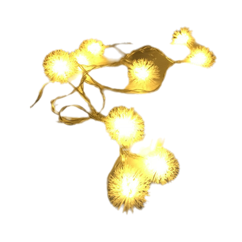Fluffy bulb string Dandelion battery light Festival home decoration LED creative colorful lights bedroom decoration