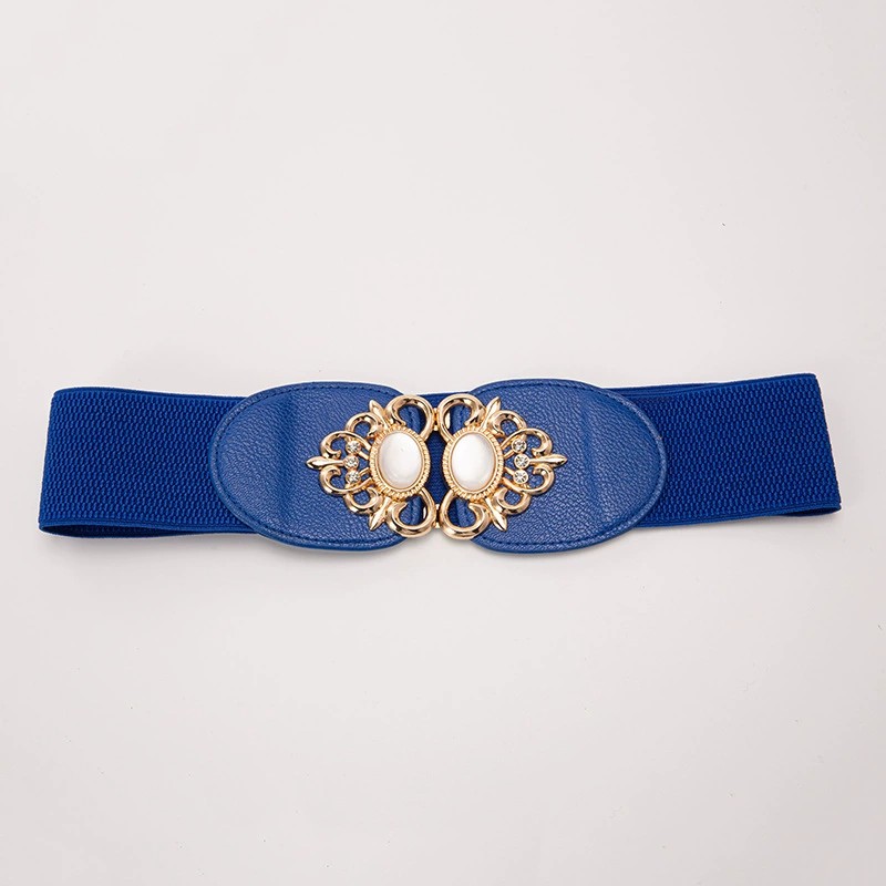 Korean version of the elastic waistband ladies elastic wide waist seal with skirt decorative belt temperament Slim thin girdle