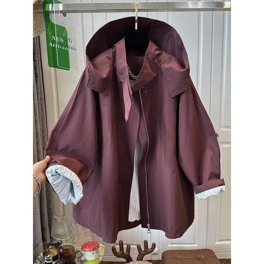 hoodie Women's Wear BZVW Casual Jacket Women's Autumn New Hooded Zipper Design Solid Color Mminimalism Coats Versatile Female jacket
