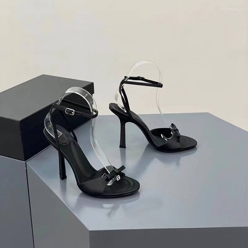Women's Pink Satin Bow High Heel Sandals - Comfortable & Large Size hot 40, 2024 Summer Fashion