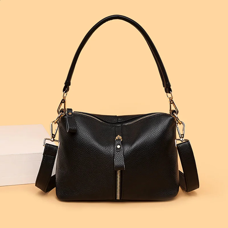 Genuine Leather Bags For Women Casual Simple Small Womens Handbags High Quality Natural Cowskin Female Shoulder Crossbody Tote 250106