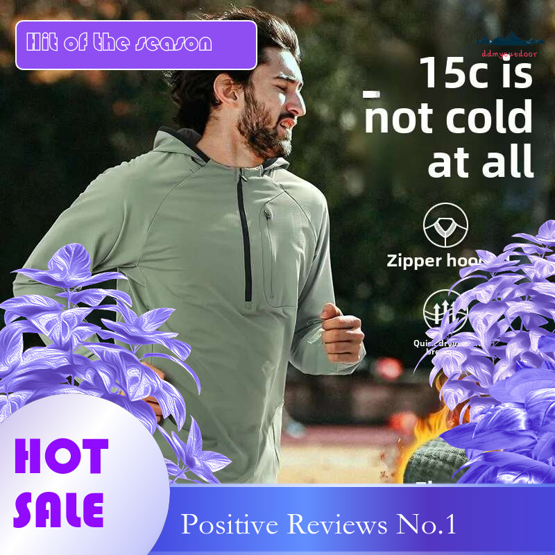 Ddmyoutdoor China Domestic Winter Running Jacket Plush Warm Cube Half Zip Hooded Quick Dry Training Coat Track Suit Men S Clothing New