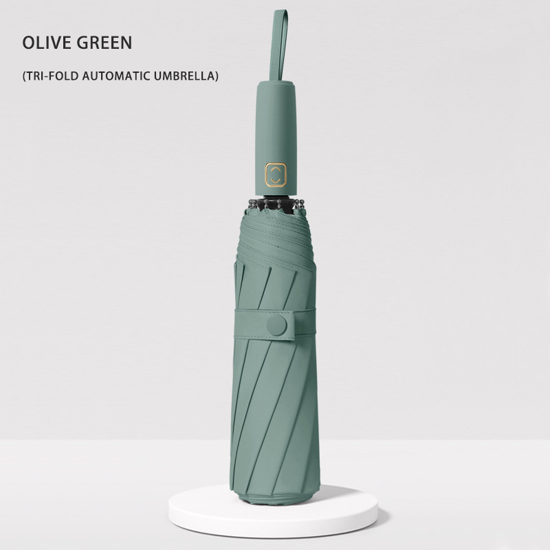 Bulk Orderable Double-Purpose Auto Foldable Umbrellas with Anti-UV Feature and Personalized Silicon Grip