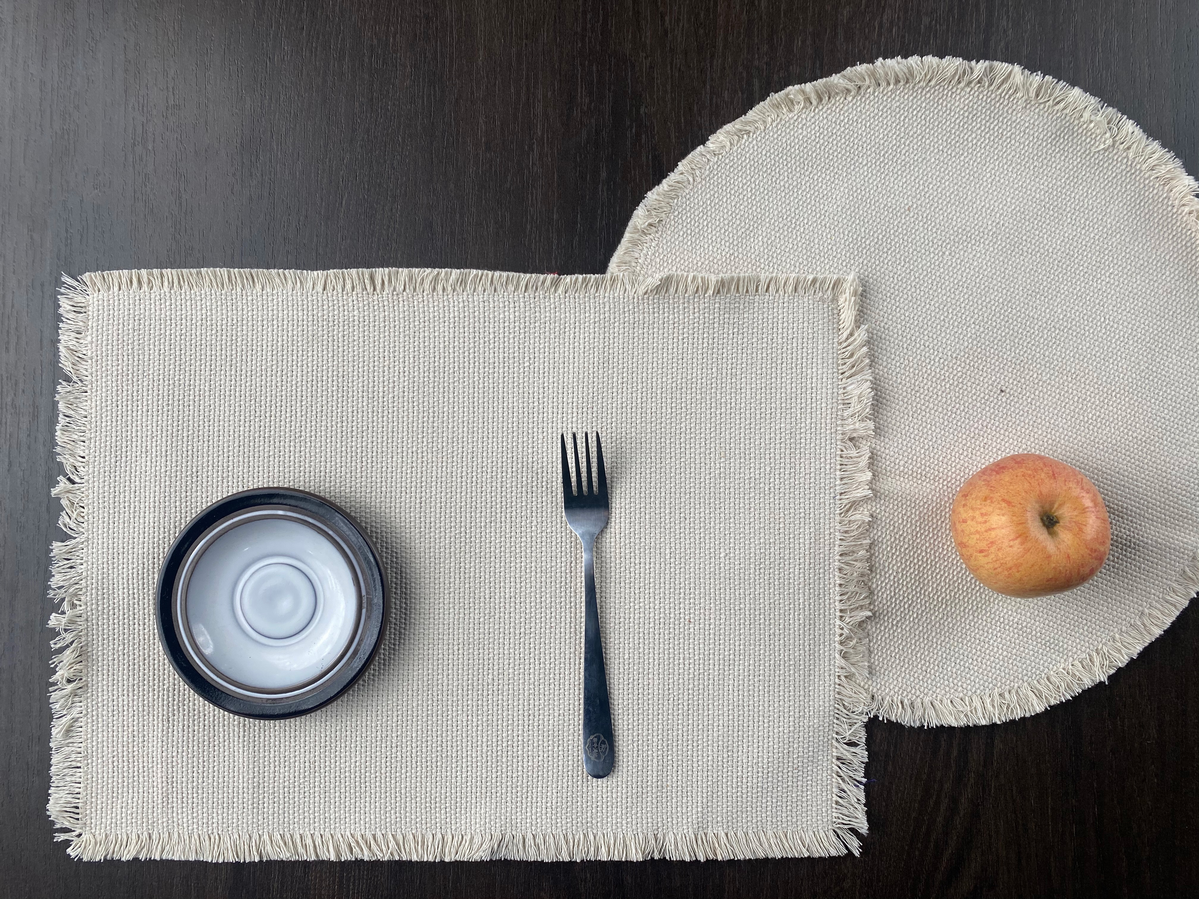 Handwoven Thick Cotton Table Mat for Dining Eco Friendly Handcrafted Heavyweight Cotton Kitchen Mat