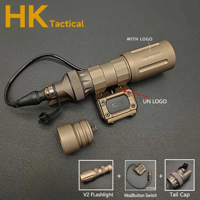 Tactical Flashlight LED1000LM Tactical High Power Weapon Scout Light Mod Button Pressure Switch Fit 20MM Rail with OriginalXJ241217