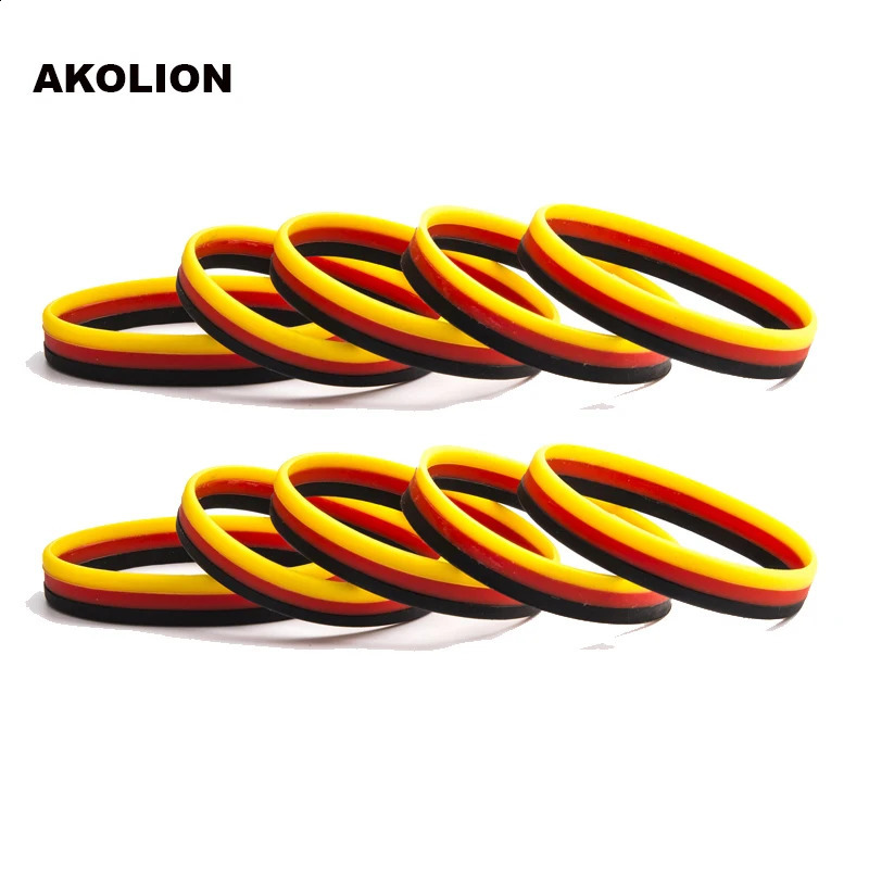 10pcs a Lot Syria Flag Silicone Rubber Bracelets Sports Wrist Band Bangle for Women Men 10pcs FB-0003 250107