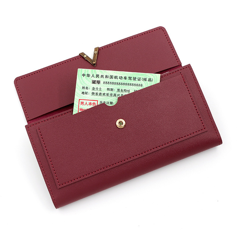 2025 New Fashionable And Simple Women's PU 30% Off Long Wallet With Multiple Slots Card Hand-Held Bag