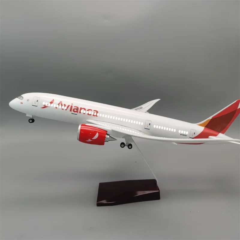 1 150 Scale Airplane Diecast Resin Aircraft Avianca Boeing B787/A320 Neo Airline Plane Model Collection Display Gifts Fans Toys X250114
