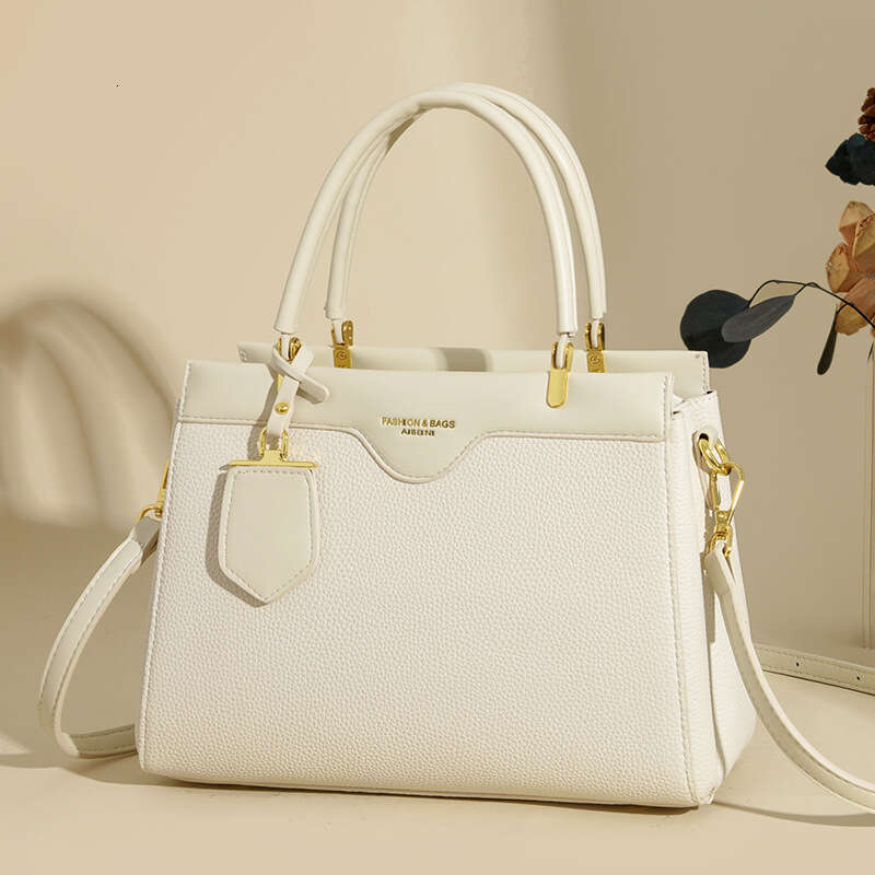 Women's Bags handbag Autumn New Lychee Pattern Handbag, Light Luxury Premium Women's Bag, Practical and Versatile Shoulder Bag