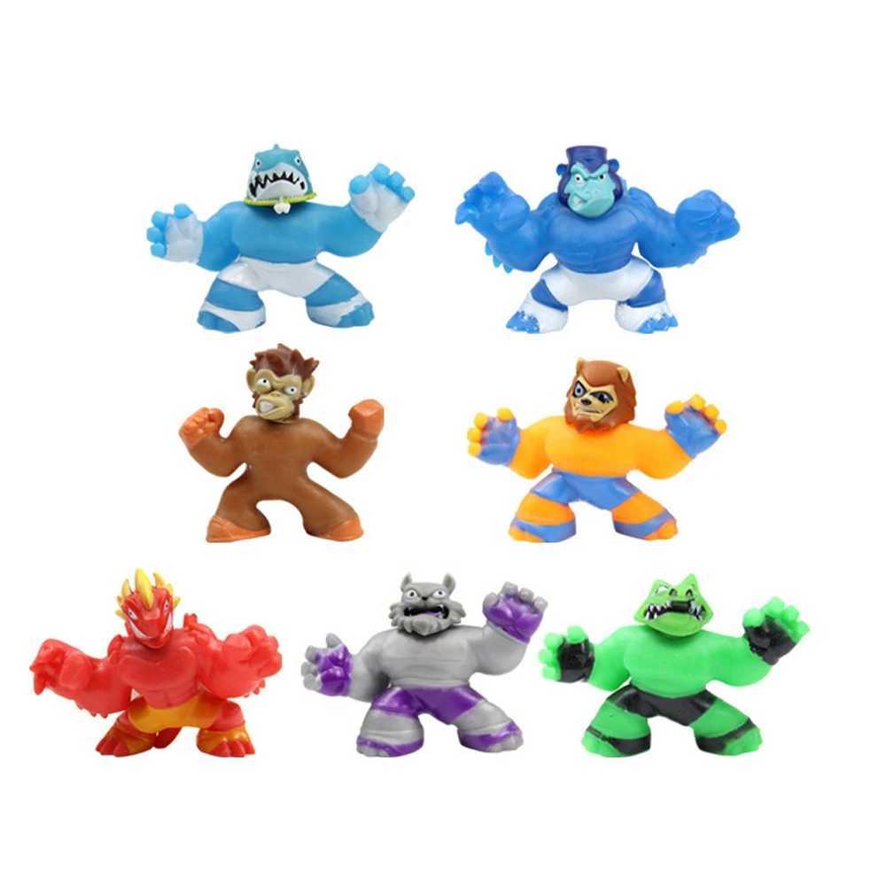 GOO JIT ZU Q Version Super elastic animal animation sle Press Toy Soft Rubber Figure Elastic Stretch Doll Vent Pinch Fun Gift Free shipping