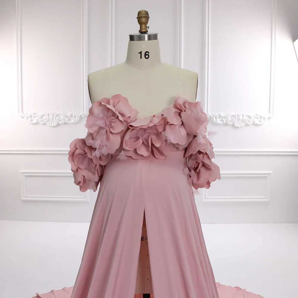 Off Shoulder Handmade Flower Materni Dress for Photo Shoot Baby Shower YEWEN W250113