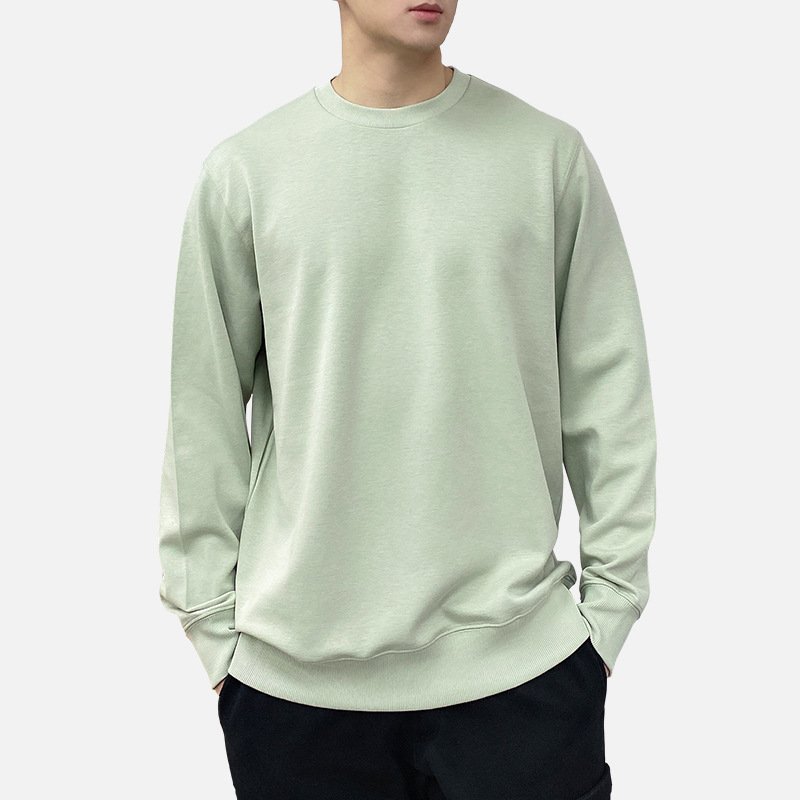 BL01132 Autumn and winter solid color round neck men's long sleeve sweatshirt
