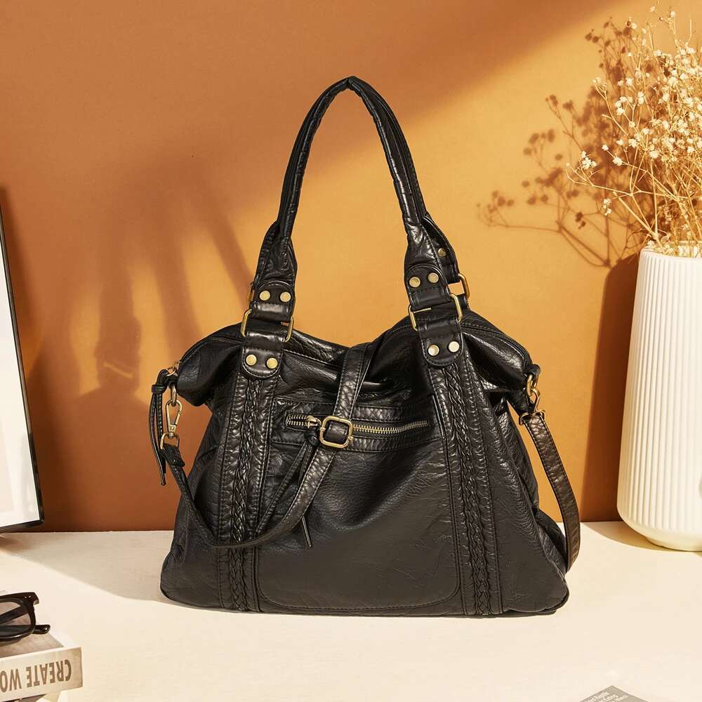 Annmouler Large Capacity Washed Leather Hobo Bags Women Roomy Handbags With Crossbody Strap Best Gift Women, For Her
