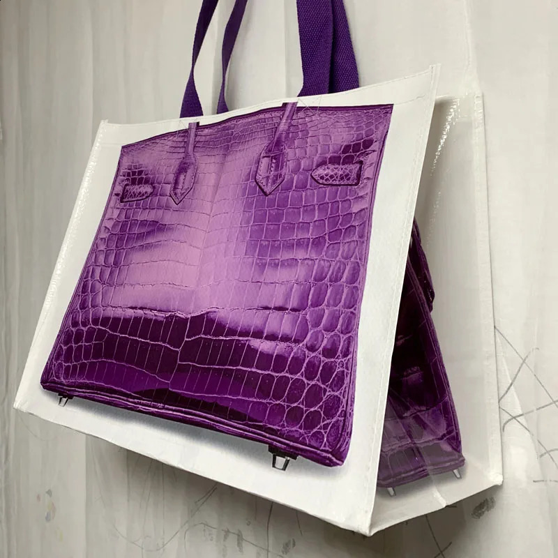 Ins Bloggers Handbag Remake Fashion Same Fiess Lady Shoulder New Bag Printed Women Shopping Street Large Capacity Wholesale 250107
