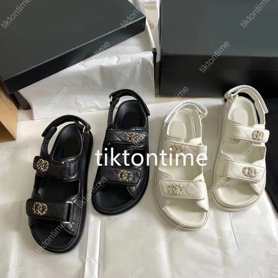 Women sandale Calfskin Dad shoes Sandals Quilted Designer Sandles Shoes Platform Flats Low Heel Wedge Diamond Buckle Sandal Slip On Ankle Strap SFlip Flop