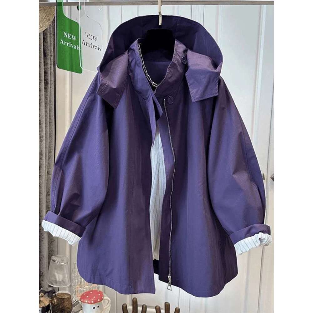 hoodie Women's Wear BZVW Casual Jacket Women's Autumn New Hooded Zipper Design Solid Color Mminimalism Coats Versatile Female jacket