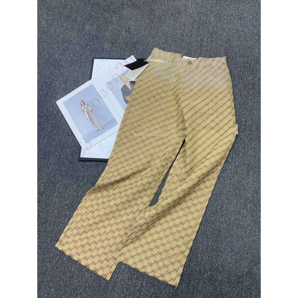 Women Pants Brand pant designer womens Jacquard letter trousers Fashion logo pants vacation hot drilling straight trousers jacquard diamond pants Jan 14
