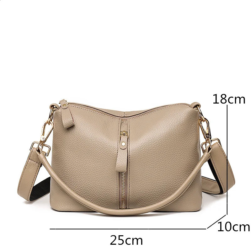 Genuine Leather Bags For Women Casual Simple Small Womens Handbags High Quality Natural Cowskin Female Shoulder Crossbody Tote 250106
