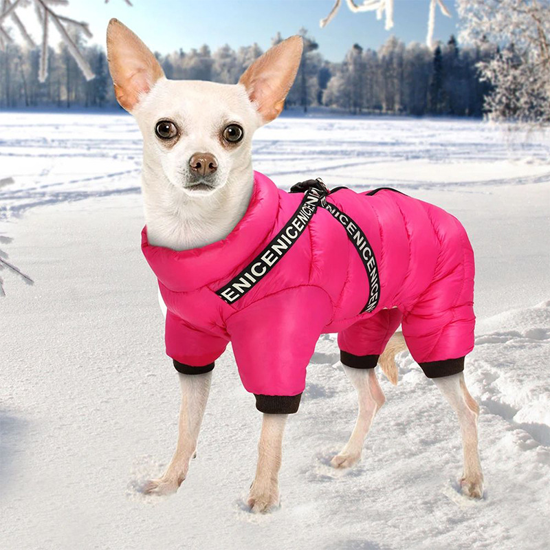 Wholesale Cross-border wholesale dog new winter warm cotton-padded coat plus fleece thickened pet coat dog four-legged cotton-padded coat 2025 cold we