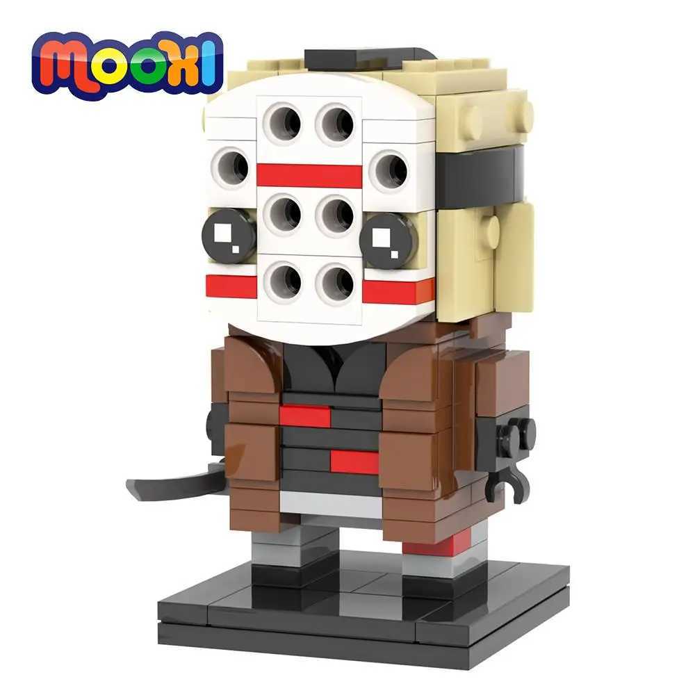 MOOXI Horror Movie 152Pcs Bricks Friday The 13th Jason Voorhees BrickHeadsed Building Blocks Kids Toys For Children Gift MOC7080 W250114