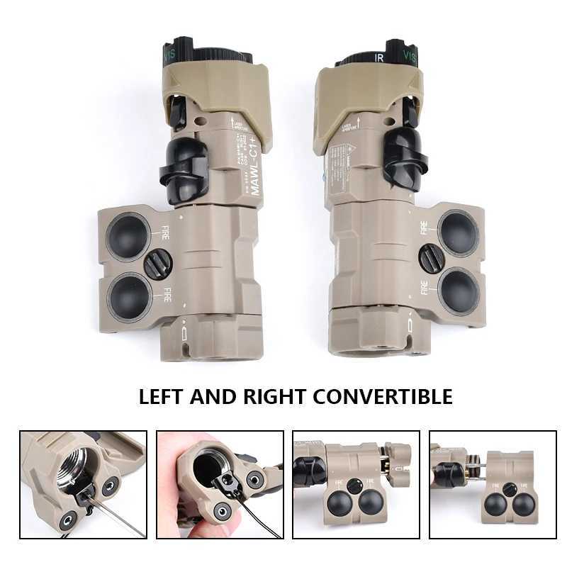 WADSN MAWL C1 Nylon Red Green Blue Laser MAWL-C1 Infrared Vision White Light Aiming Gun Weapon Dual Pull Switch 2.5MM SF Plug W250408