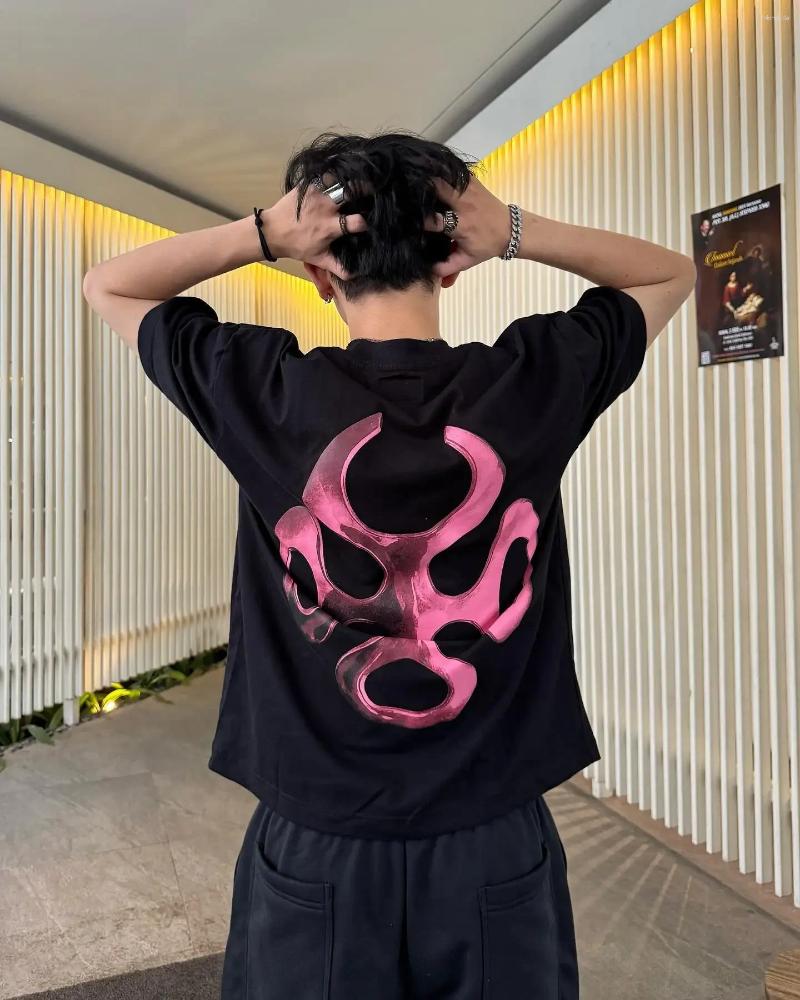 T Shirt Short Set - Men's Casual Two-Piece Set: Retro Letter Print, Loose Fit, High Street Style, Niche Design