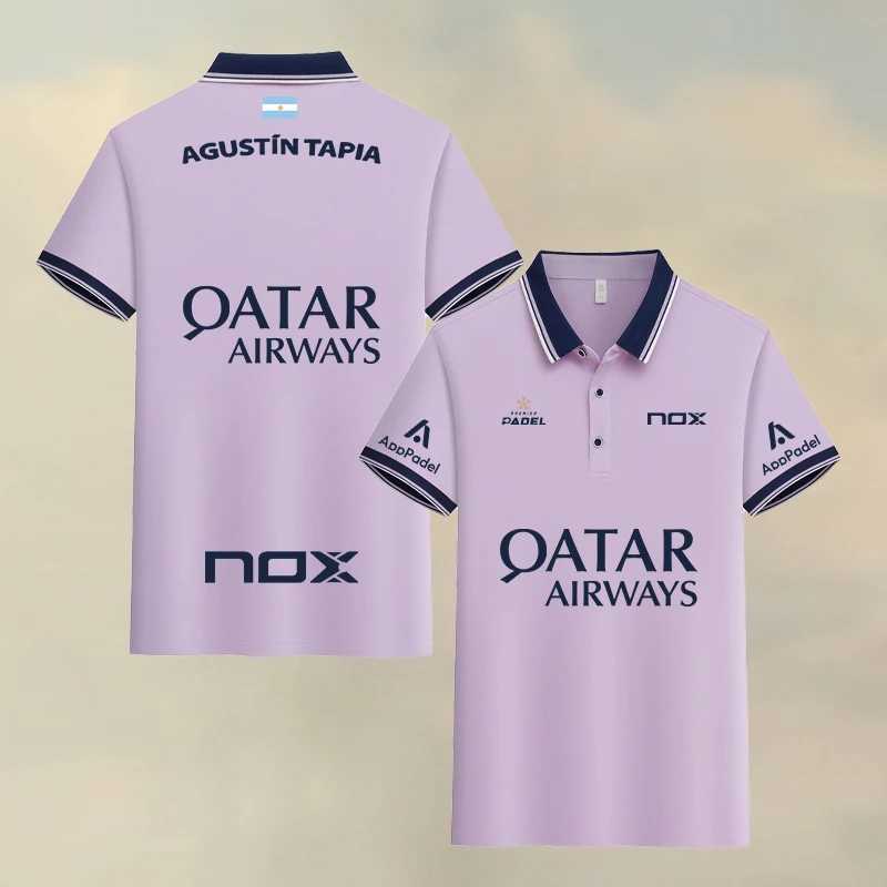 Padel Sports Elements Mens and Womens Breathable Business T-shirts Summer Comfortable Casual Short Sleeve Fashion Polo Shirt W250114