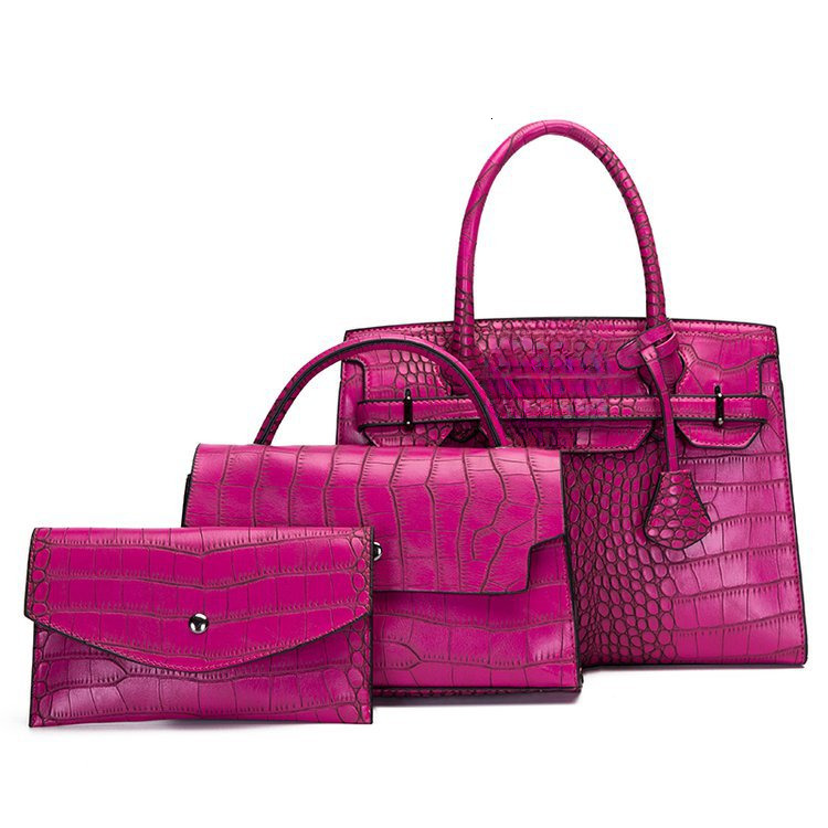 Free Shipping New Designer High-quality Genuine Leather Women's High-end hot Crocodile Pattern Large Capacity Shoulder Bag Handbag