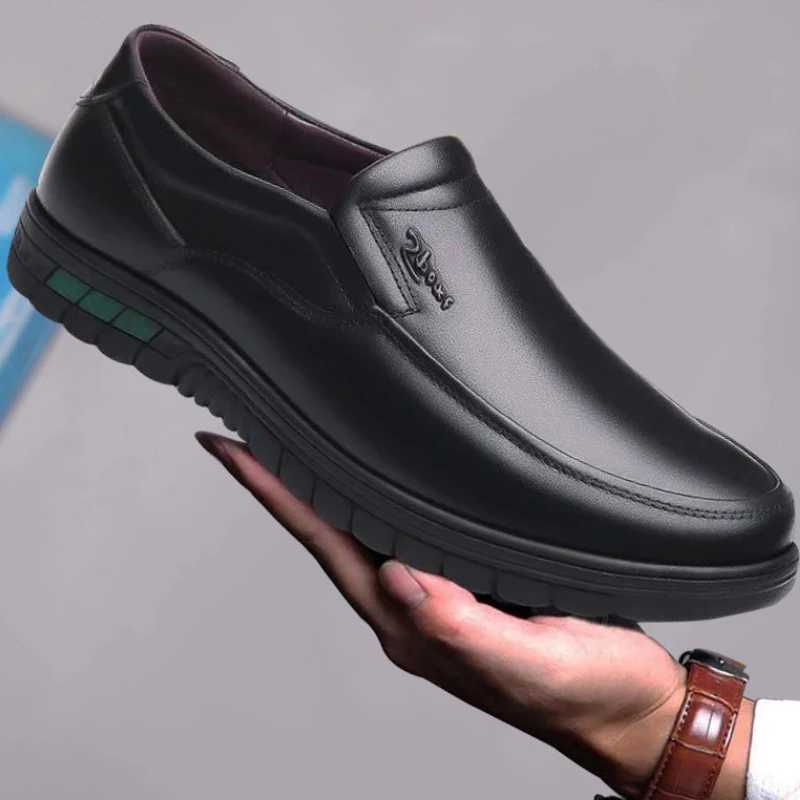 Mens Leather Shoes Casual Round Head Business Party Dresses Loafers Comfortable Lightweight Oxfords Zapatos Hombre De VirXJ250113