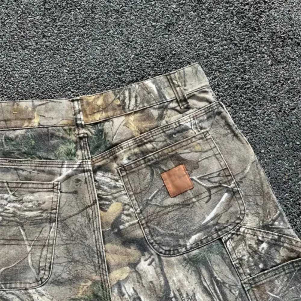 Mens Branch Camouflage Jeans American Style Old Washed Wide Leg Retro Loose Fashion Trend Strt Straight Jeans Camo Pants Y2K X250113