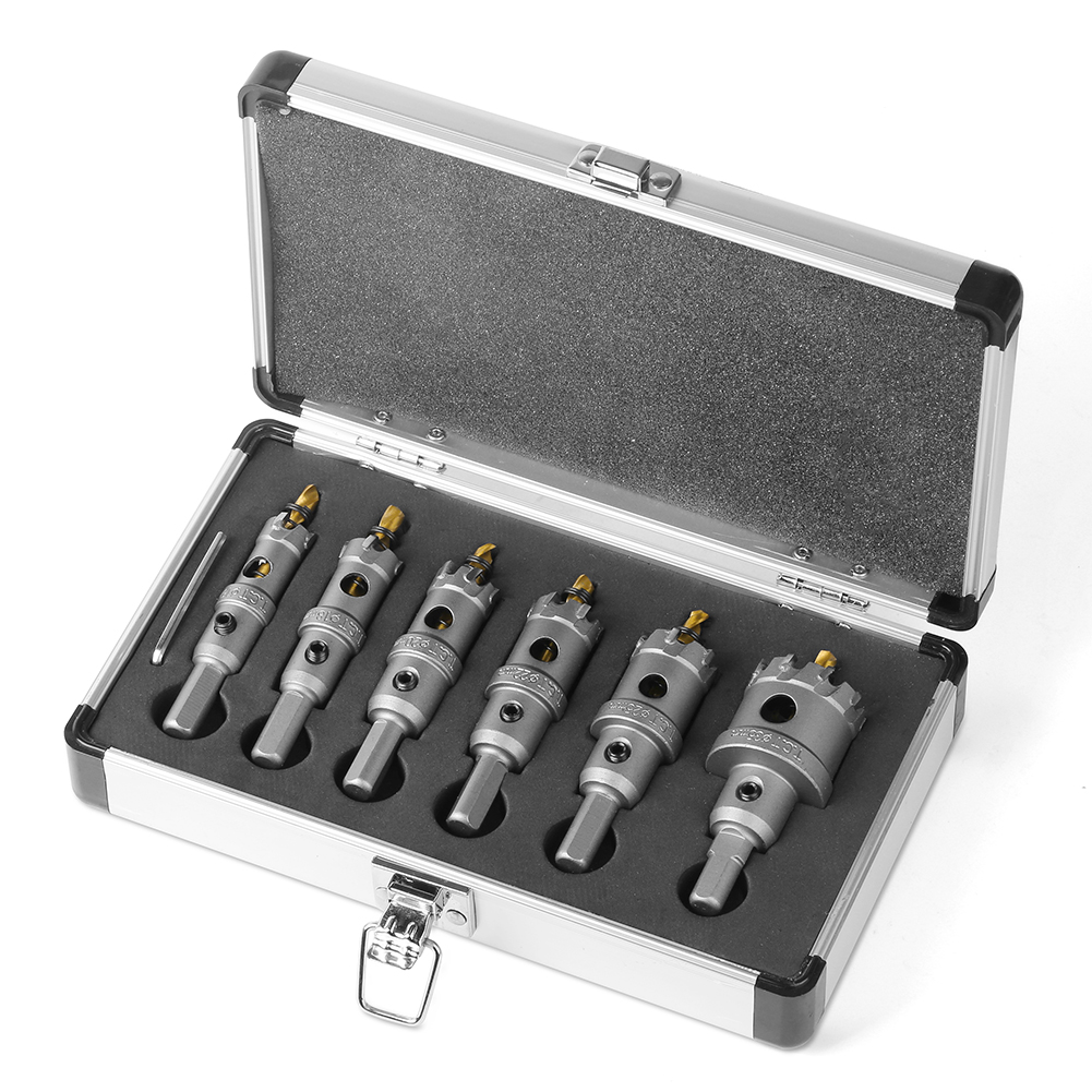 6pc 5A Carbide Tip TCT Drill Bit Hole Saw 16,18,20,22,25mm Drill Bit Set Hole Saw Cutter For Stainless Steel Metal Alloy - view 6