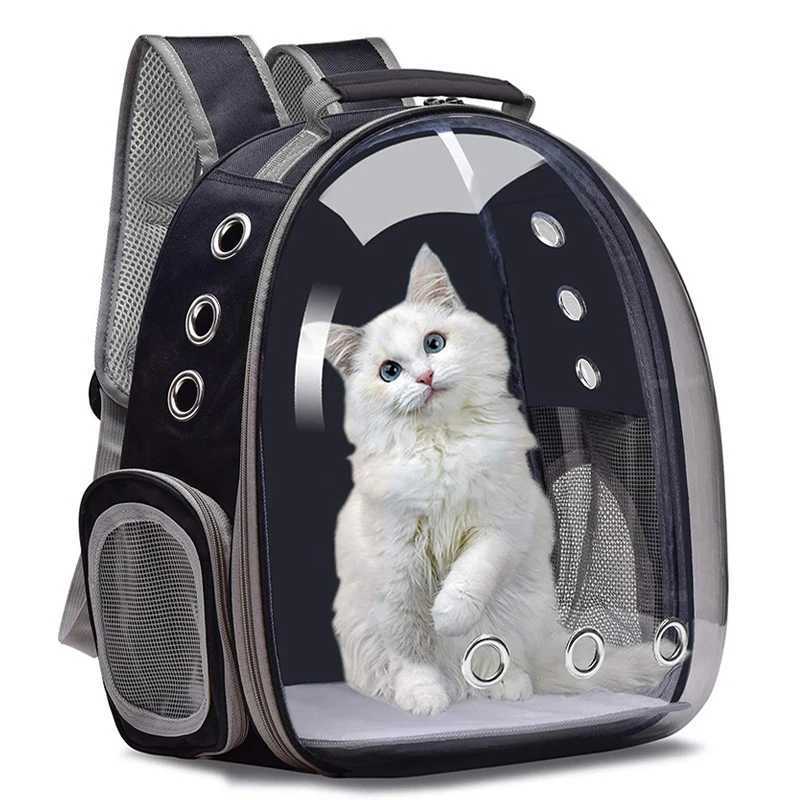 Travel Transparent Pet Cat Carrier Bag Outdoor portable Backpack for Cats Small Dogs Breathable Cat Carrying Bag Pet SuppliesXJ250113